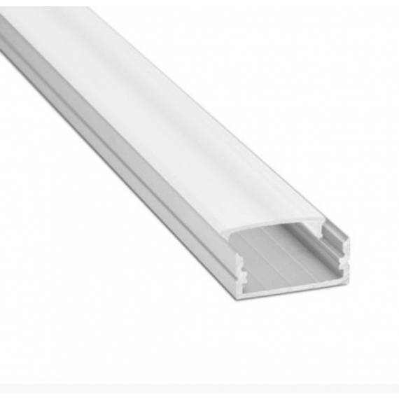 LED-P004 Alumínium profil LED szalaghoz, fehér fedéllel, 1m (12,2mmx7mm)