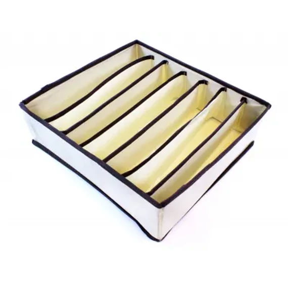 HTS0007 Tároló és rendező 32x32 cm bézs-barna színben