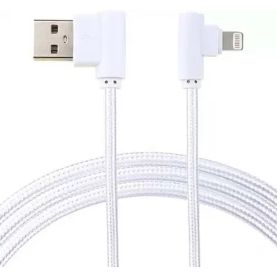 ML0802W-3P USB kábel iPhone 5/6/7-hez (lightning kábel), pipa dugóval, fehér 3m