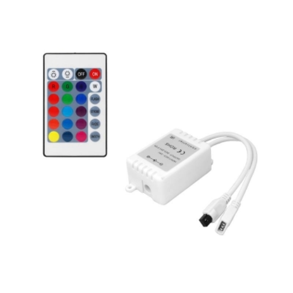 URZ0033C RGB LED kontroller, távirányítóval  (24 gomb) 5-24V