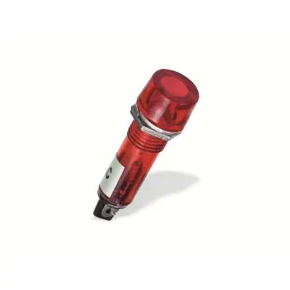 PRK1014 Beépíthető visszajelző, 8mm 24V DC, piros színű