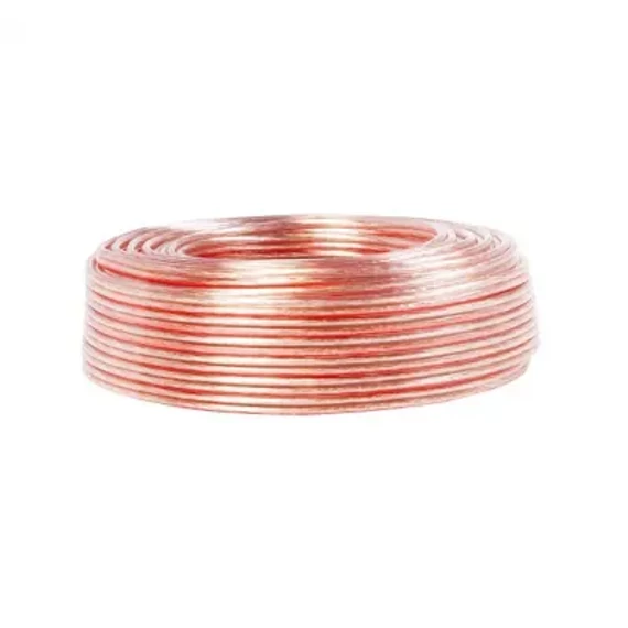 KAB0423A Hangszórókábel, transzparens 2x0,5mm2 CCA 10m/tekercs