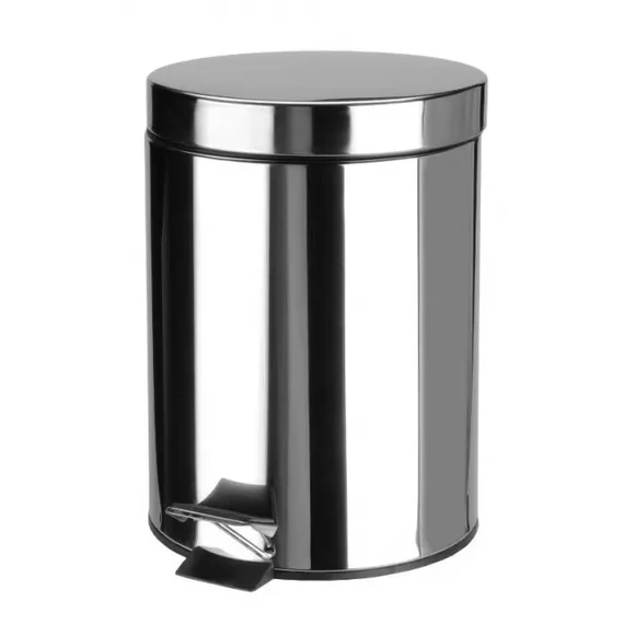 FK002 Pedálos szemetes kuka rozsdamentes acélból 5l-es