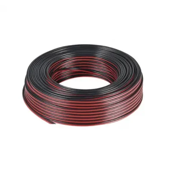 KAB0397B Hangszórókábel, piros-fekete 2x1,5mm2 CCA 10m/tekercs