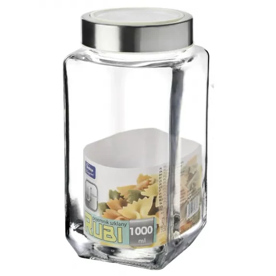 KE113B  Konyhai üveg tárolóedény, 1000ml (Ruby)