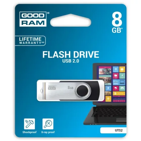 COM0309-8 GOODRAM pendrive 8GB, fekete