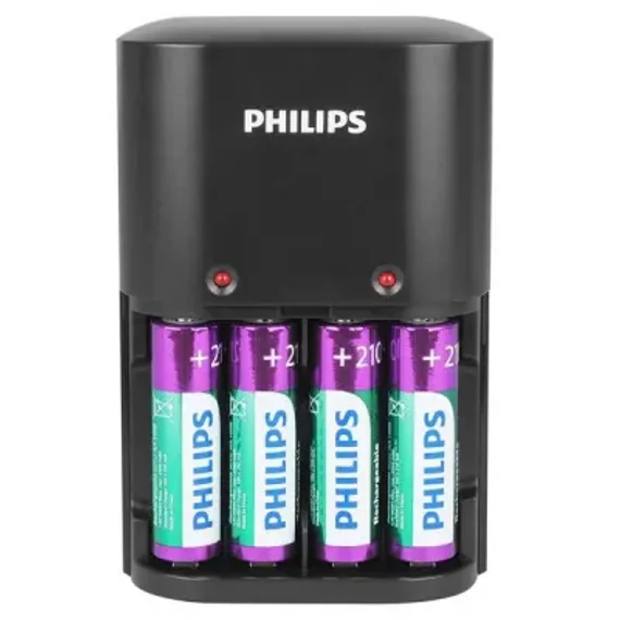 BAT-PH01 PHILIPS Ni-MH AA/AAA 1,2V akkumulátor töltő (4db AA 2100mAh akkuval)