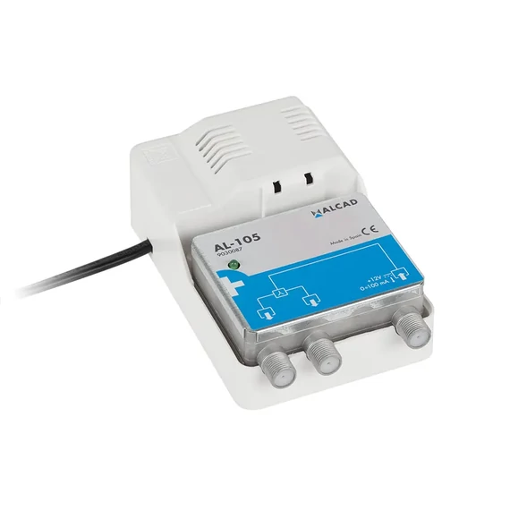 ALD0003 Elosztó, 12V kimenettel (aktív antennához), 2 kimenet
