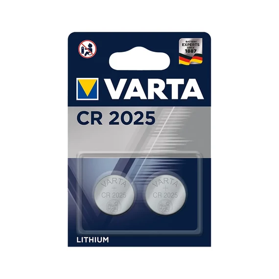 BAT0239 VARTA gombelem CR2025 2db/bliszt. termékdíj fizetve