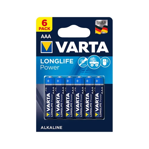 BAT0241 VARTA AAA alkáli elem, R03 6db/bliszter
