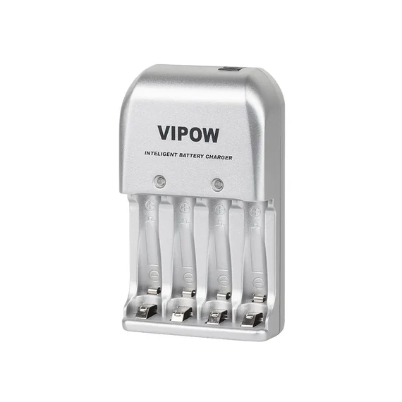 BAT1142 Akkumulátor töltő 3in1 4xAA/4xAAA VIPOW