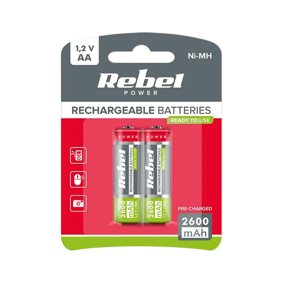 BAT2003 Akkumulátor Ni-MH AA 1,2V 2600mAh VIPOW 2db/bliszter