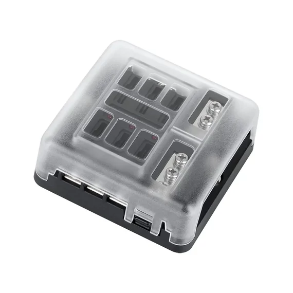 BEZ4015-6 Autós biztosíték doboz, 6 aljzat, LED visszajelzés