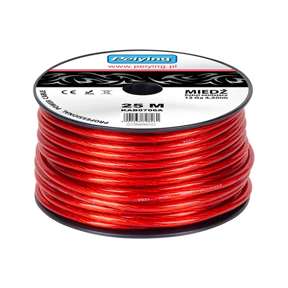 KAB0706A Tápkábel autóba12Ga 4,5mmCU 25m