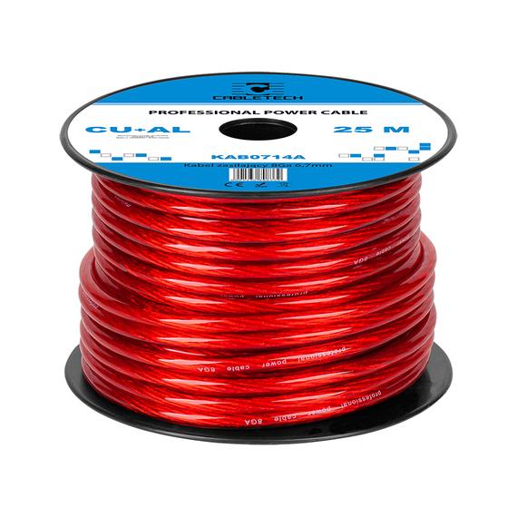 KAB0714A Autó hifi tápkábel 6,7mm piros /m