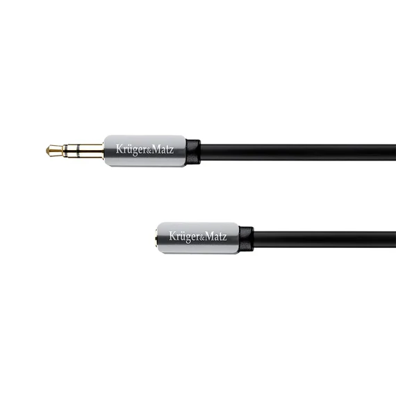 KM0317 Krüger&amp;Matz 3,5mm jack dugó - aljzat (hosszabbító) kábel 3m