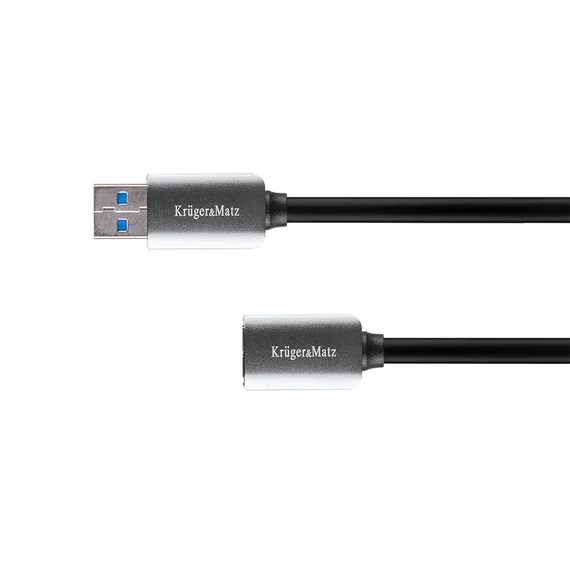 KM0336 Krüger&Matz USB 3.0 Hosszabbító kábel, dugó - aljzat, (AM/AF) 1m