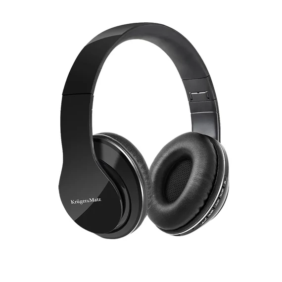 KM0622 Krüger&Matz STREET BT Bluetooth fejhallgató, fekete színű, termékdíj fiz.