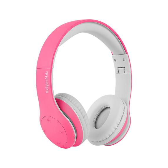 KM0657 Krüger&Matz STREET BT KIDS Bluetooth fejhallgató, rózsaszín