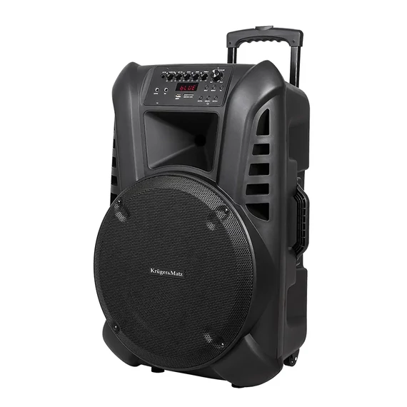 KM1715 Hordozható aktív hangfal,15coll 60W,USB/SD/BT/AUX/FM/MIC