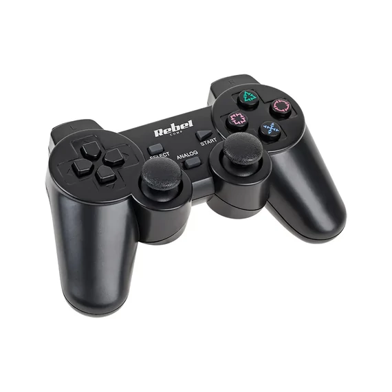 KOM0586A Vezeték nélküli Dual Schock PS3 PC játékkar Gamer REBEL
