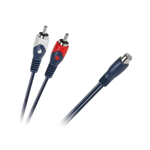 KPO2616 1RCA aljzat - 2RCA dugó kábel 0.2m