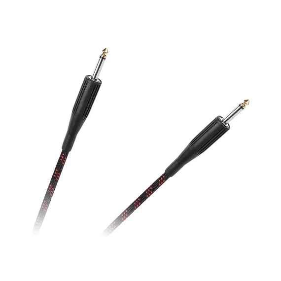 KPO2758-5 6,3mm MONO Jack dugó - dugó kábel, szövet borítással 5m