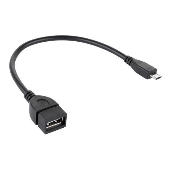 KPO2908 USB kábel, USB aljzat - micro USB dugó, OTG, 20cm