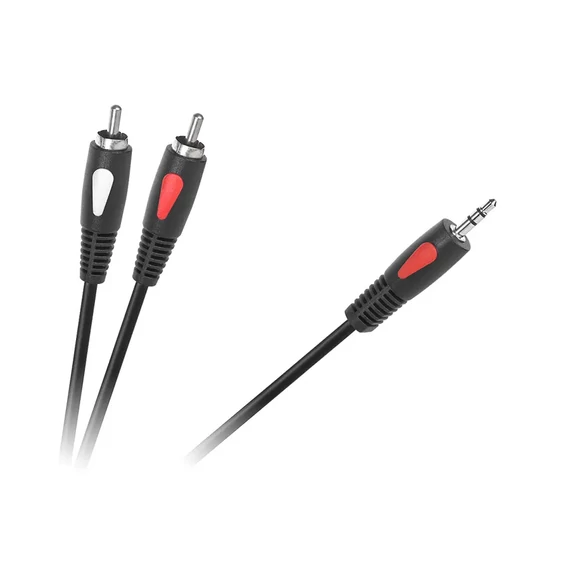 KPO4004-5.0 3,5mm Jack dugó - 2RCA dugó kábel, 5m CABLETECH Eco-Line