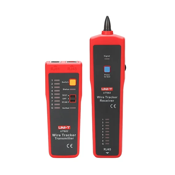 MIE0292 RJ45/RJ11 kábel teszter és kábel kereső UNI-T UT682