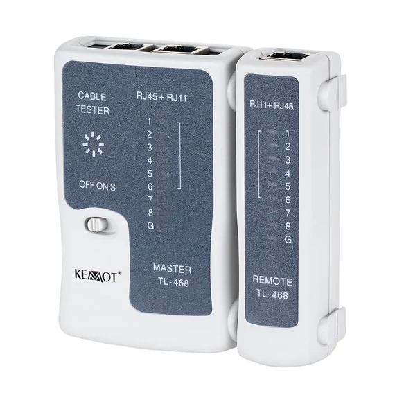 NAR0167 Kábelteszter, telefon (RJ11) és UTP (RJ45)