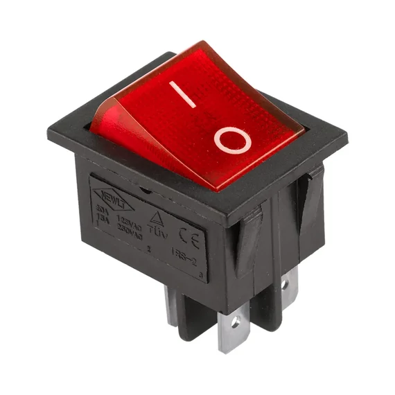 PRK0008B Billenőkapcsoló piros IRS-2 20A/125VAC 15A/250VAC termékdíj fizetve