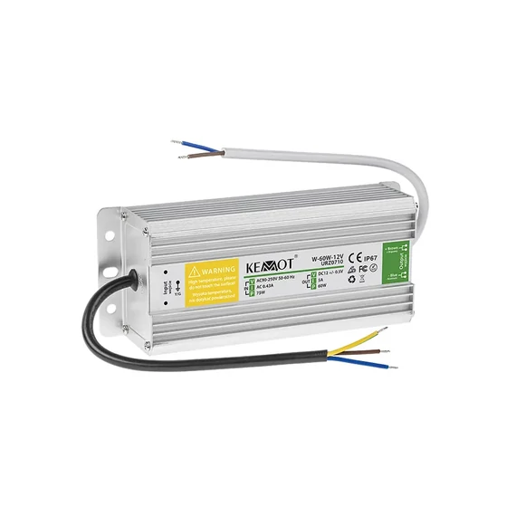 URZ0710 Tápegység LED szalaghoz W-60W-12V 5A IP67