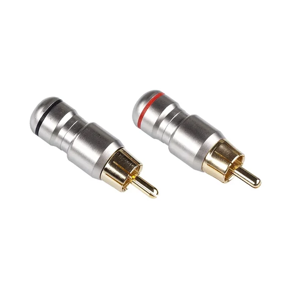 WTY0063 Fém RCA dugó HD-287 piros-fekete