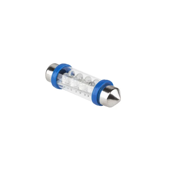 ZAR0077 Autós izzó 12V T10*42-8LED kék
