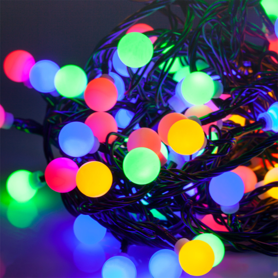 ZAR0477 RGB LED karácsonyi dekorvilágítás, 10m/100LED változtatható program