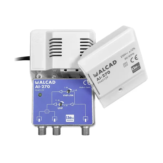 ALD0270 Szélessávú antennaerősítő UHF/VHF, 230V AI-270 LTE700 ALCAD