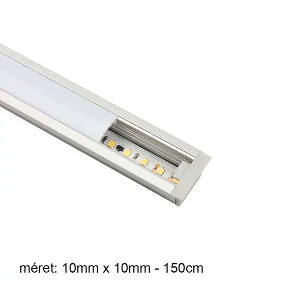 Alumínium profil LED szalaghoz 10x10mm 150cm