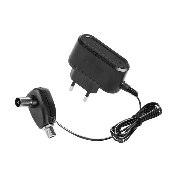 Antenna tápegység, kapcsolóüzemű, F csatlakozóval, 12V/300mA