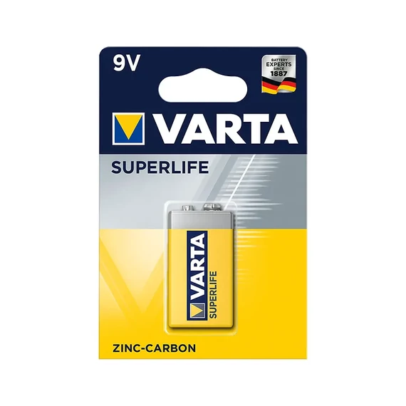 BAT0250 VARTA SUPERLIFE 9V elem, 1db/bliszter