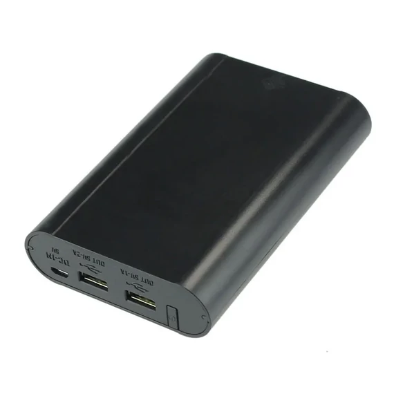 BAT1147A Power bank ház 4db 18650 Li-Ion 3,7V akkumulátorhoz, fekete színű