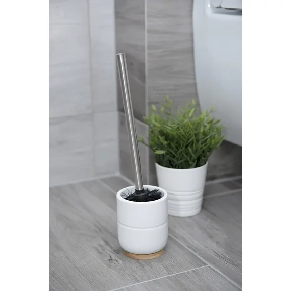 FK012A WC kefe, porcelán tartóval (fehér)-Estelle