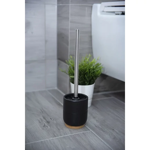 FK012C WC kefe, porcelán tartóval (szürke)-Estelle