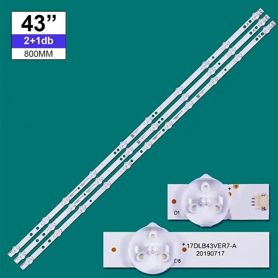 Háttérvilágítás Vestel 43coll 10+11LED 3V 3db/csomag 2A+1B