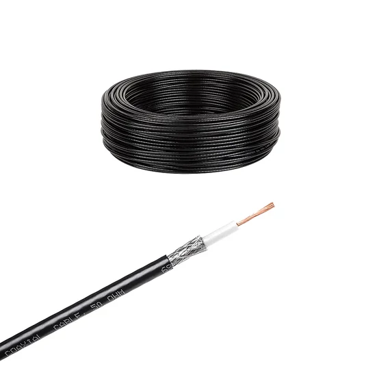 KAB0023A Koax kábel H155, fekete, 50Ohm 2,4GHz, 100m/tekercs
