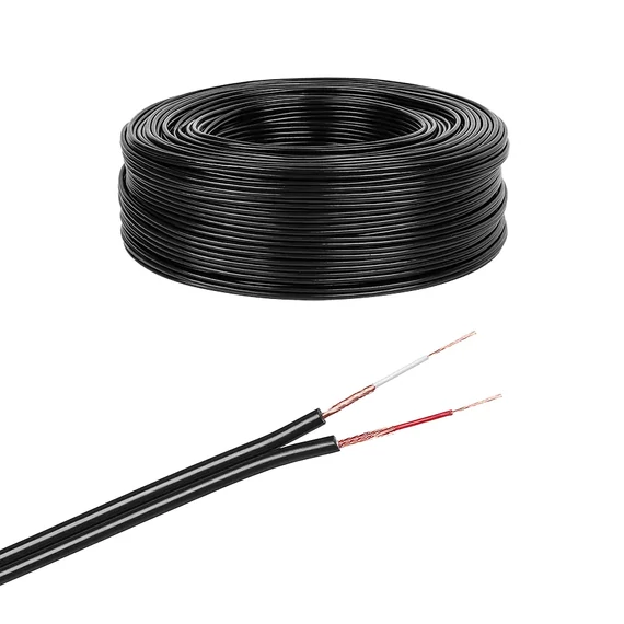 KAB0207-M RCA kábel, 2RCA, fekete, 4mm, /méter