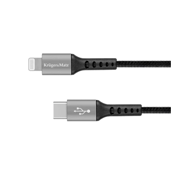 KM1267 Krüger&amp;Matz USB Type-C - Lightning C94 MFi kábel, 1m