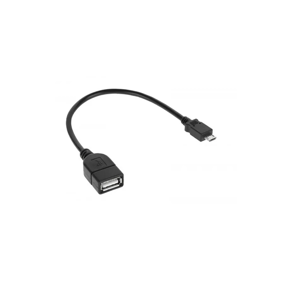 KPO2907 USB kábel, USB aljzat - micro USB dugó, 20cm