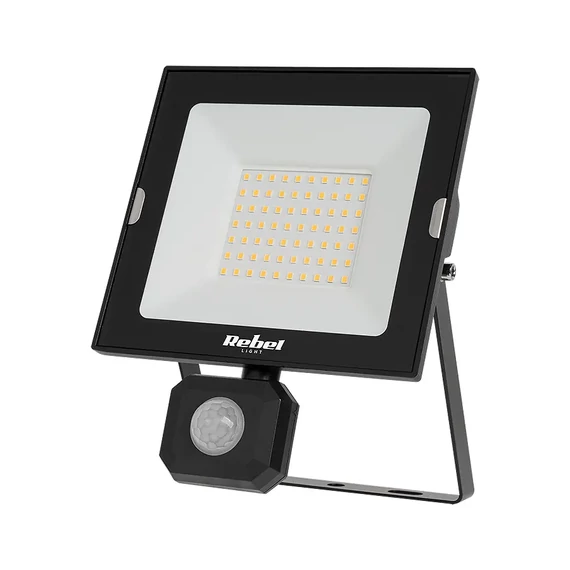 Kültéri mozgásérzékelős LED Reflektor 50W, 6500k, 4250lm 230V, Rebel Light