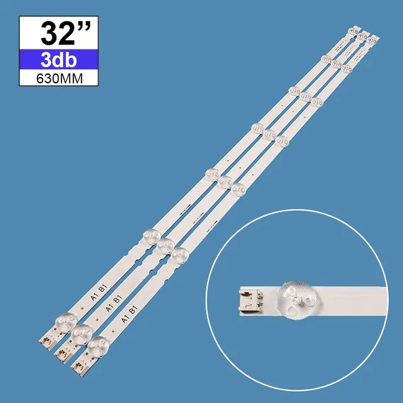 LED-TV013 Háttérvilágítás KIT LG 32coll LED TV-be 630mm, 7LED, 3db/csomag